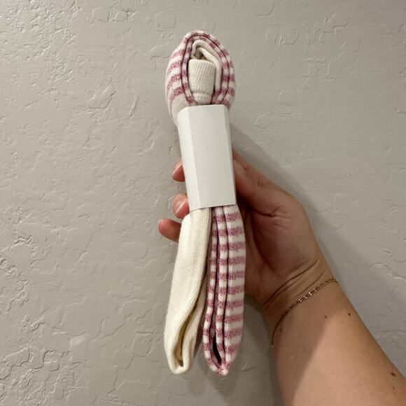 NWT Crewcuts Rainbow Pink Stripe Tights - Picture 4 of 5